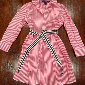 POLO Ralph Lauren SZ 5 PINK STRIPE